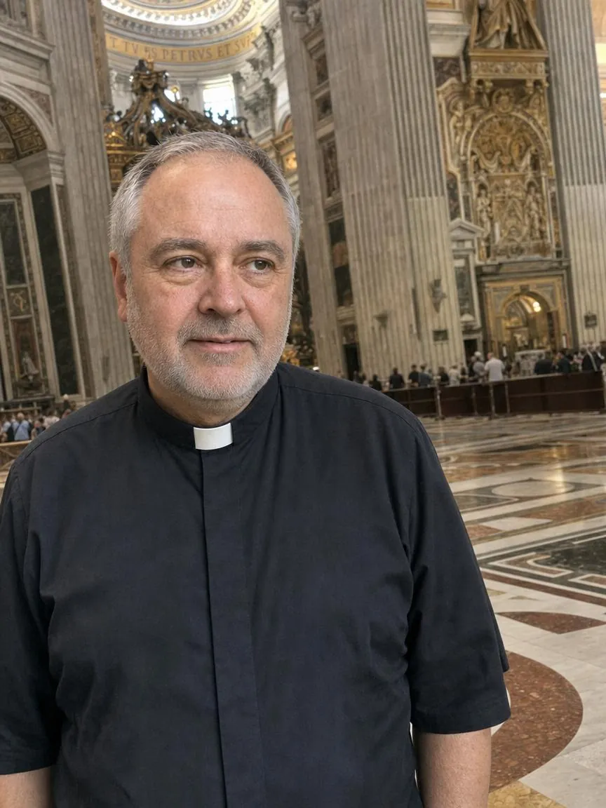 Fr. Marco, photographed inside St. Peter's Basilica